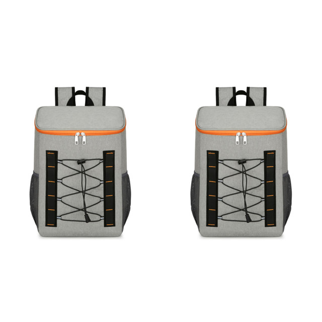 Mochila Hielera Gran Capacidad para Picnics al Aire Libre Senderismo Pesca ( ) gris naranja