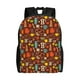thumbnail image 1 of Disketp Retro Coffee Mochila Unisex de Apertura Lateral Completa, Mochila para Laptop para Escuela, Trabajo y Viajes, 1 of 8