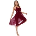 thumbnail image 3 of iEFiEL Women's Lyrical Chiffon Ballet Dance Dress Asymmetric High-Low Skirt, 3 of 7