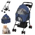 thumbnail image 2 of Dapmiu Pet Stroller with Removable Carrier,8KG Capacity Dog & Cat Stroller,Foldable with 360 Wheels & Safety Belt - Breathable Mesh,Large Storage Basket,Ideal for Walking,Shopping, and Travel, 2 of 8