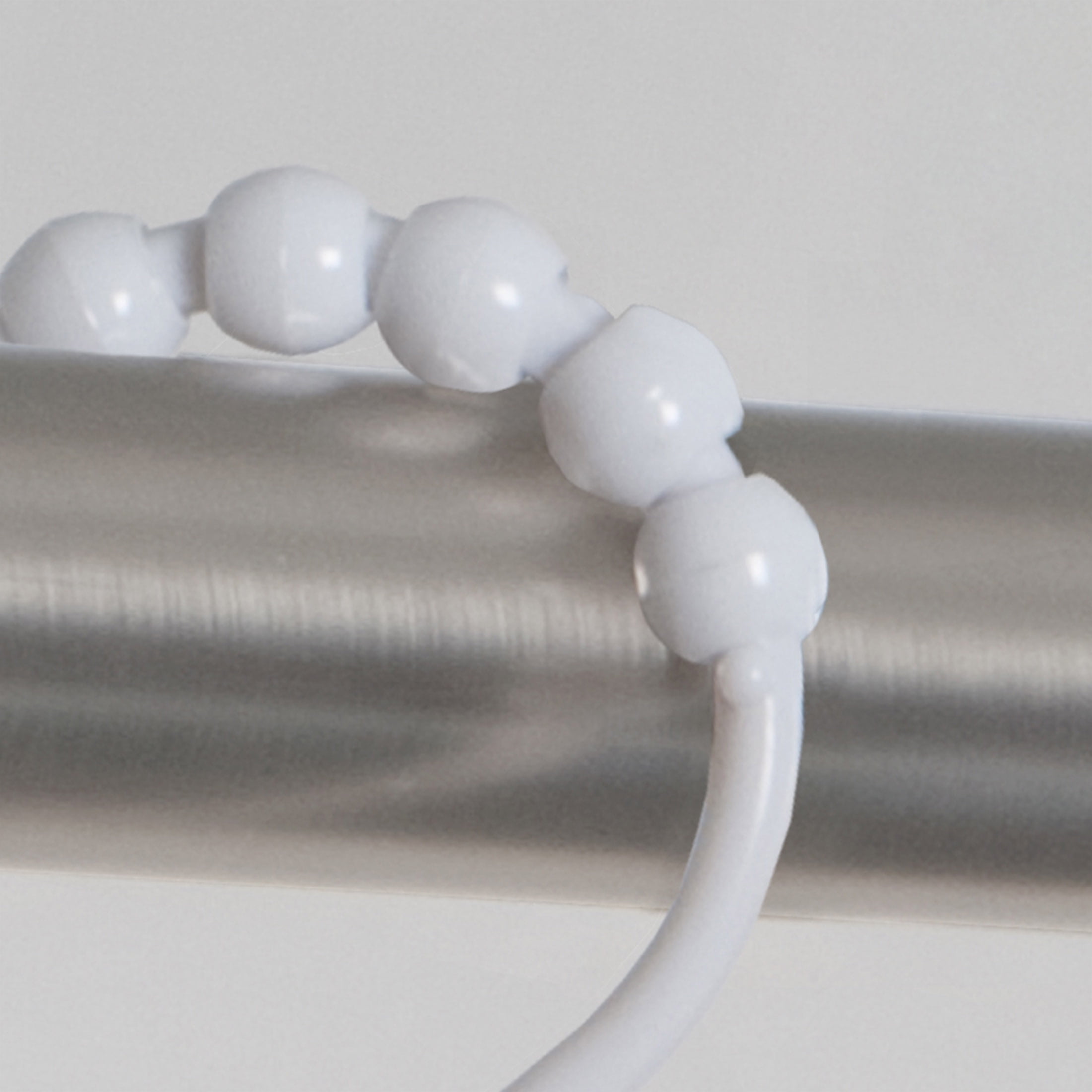 Mainstays Shower Curtain Rollerball Hooks, Easy Gliding, White, Set of 12