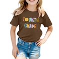 thumbnail image 7 of LNMQLPDBS Girls Shirts Toddler Girl Back to School Outfit Kindergarten Third Grade/Fourth Grade Short Sleeve T-Shirt First Day of School Tops Summer Clothes, 7 of 7