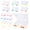 Multicolor, variant on Blue Plastic File Storage Boxes, 12 Pack with 48 Labels, Office School Organization