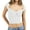 White, variant on Women Y2K Twist Front Knit Top Sweetheart Neck Short Sleeve Summer Crop Tops Trendy Going Out Top Apricot