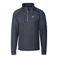 thumbnail image 2 of Men's Cutter & Buck Heather Navy Reading Fightin Phils Big & Tall Mainsail Sweater-Knit Half-Zip Pullover Jacket, 2 of 3