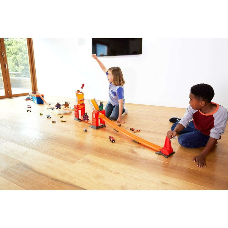 Hot wheels track builder bridge stunt kit sales