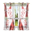 thumbnail image 2 of Red Birds Fruit Leaves Blackout Curtains Thermal Insulation 63 inch Grommet for Bedroom Living Room Bathroom Kitchen Windows 2 Pack, 2 of 6