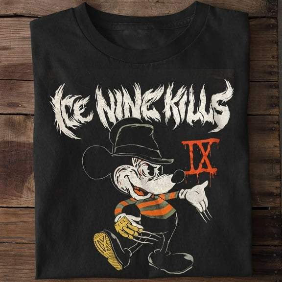 VINTAGE Rare Ice Nine Kills Band Cotton Short Sleeve Black Allsize Unisex T-Shirt