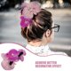 thumbnail image 3 of TABLETREANDS 2Ud Clips De Con Pinza Flor Rosa Para Mujer Accesorios Decorativos, 3 of 6