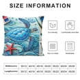 thumbnail image 5 of Wuche Ocean Theme Summer Pillow Covers  Blue Sea Turtle Beach Pattern Soft Linen Throw Pillow Cover Cushion Case for Couch Sofa Living Room Indoor Outdoor Home Decor Multiple specifications, 5 of 5