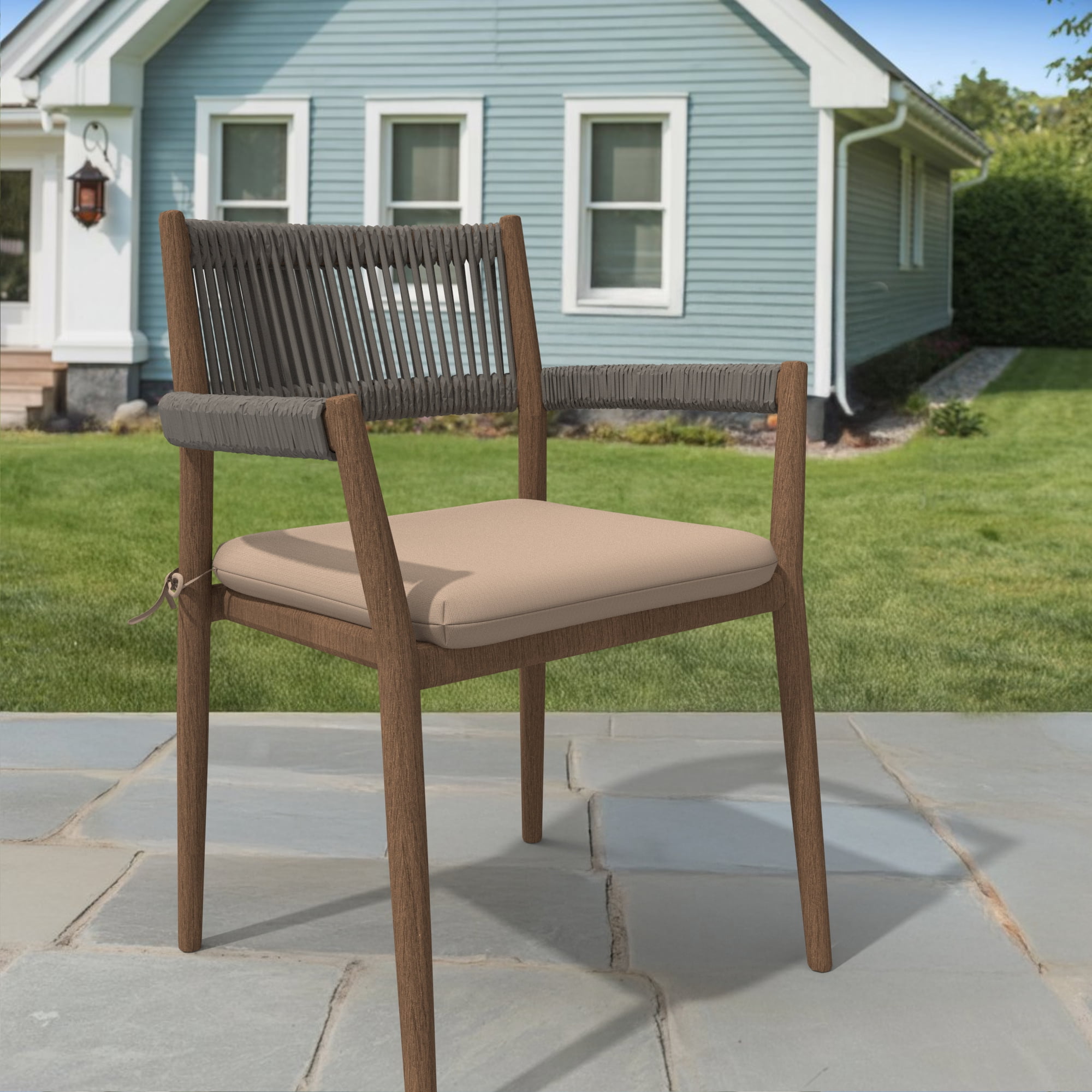 Covers & all CoverRite Square Dining Chair Cushions 3" Foam Tear and UV Resistant Outdoor chairs