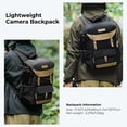 thumbnail image 2 of Mochila de cámara K&F CONCEPT para fotógrafos con funda para lluvia, 2 of 7