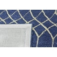 thumbnail image 3 of Bashian R129-NV-6X9-HG300 Bashian Greenwich Collection Geometric Contemporary Wool & Viscose Hand Tufted Area Rug, Navy - 5 ft. 6 in. x 8 ft. 6 in., 3 of 4