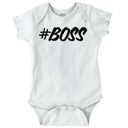 

Brisco Brands #boss Hashtag Bossy Personality Unisex Baby Bodysuits