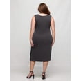 thumbnail image 6 of Plus Size Sleeveless Side Slit Fitted Midi Dress, 6 of 8