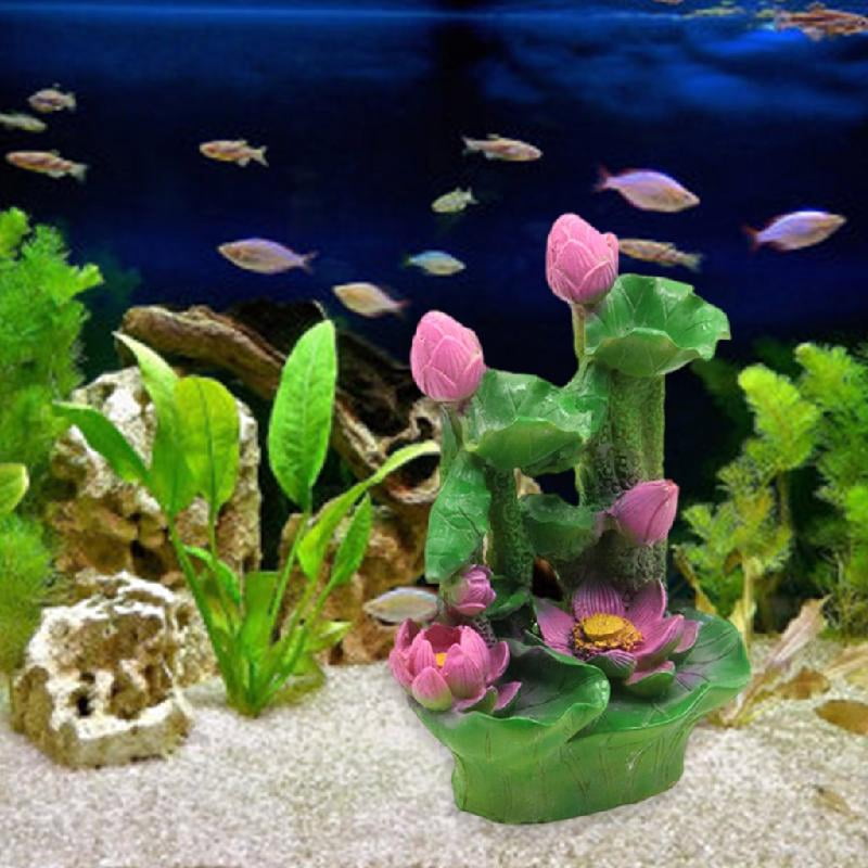 BQBQERT Fish Tanks Artificial Lotuses Simulation Landscape Large Plant FishTank Landscaping Fish Tanks Plant