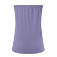 thumbnail image 5 of Otntypg Women's Crochet Tube Tops Cute Summer Solid Color Bandeau Tank Casual Strapless Blouse Off The Shoulder Tunic Shirts Purple#01 XL, 5 of 6