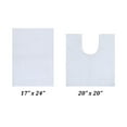 thumbnail image 3 of Better Trends 2 Piece Bathroom Rug Set 100% Polyester (17" x 24" | 20" x 20") Bath Rug, Water Absorbent Non-Slip Bath Mat Machine Washable Micro Plush Collection - White, 3 of 6