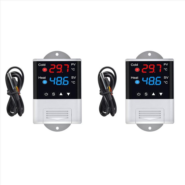 2X Controlador de Temperatura Inalámbrico WiFi DTC2210 para Acuario, Termostato con Sensor , Control por Aplicación para Hogares Inteligentes.