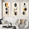 thumbnail image 1 of Designart "Minimal Circular Geometric Art II" Modern Geometric Framed Wall Art Set Of 3 - Grey Abstract Frame Gallery Wall Set For Home Decor, 1 of 6