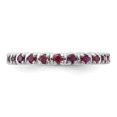 thumbnail image 3 of Auriga Fine Jewelry 925 Sterling Silver Created Ruby Ring for Women Size- 8, 3 of 7