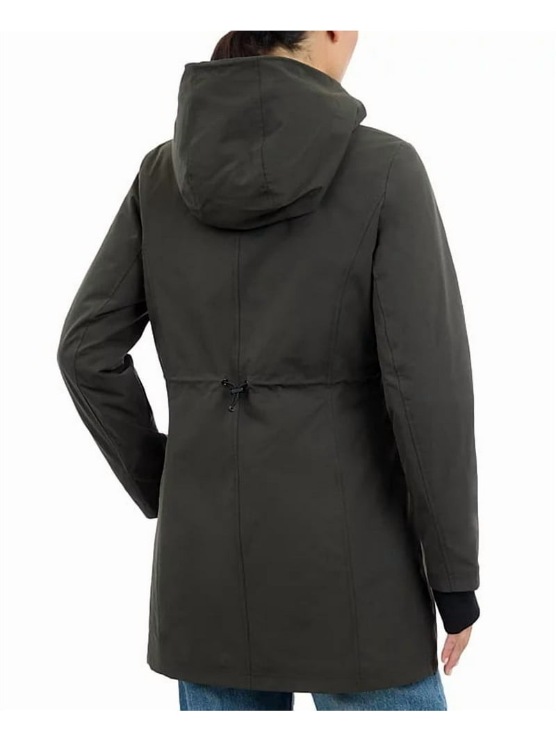 Michael Kors OLIVE Women's Hooded Softshell Coat, US Small