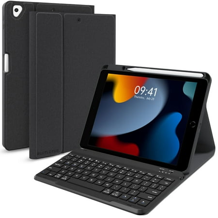 Keyboard Case for iPad 9th/8th/7th Gen 10.2 inch, iPad Air 3rd, Pro 10.5 - No Backlite Keyboard, Detachable Magnetic Protective Cover, Pencil Holder, Auto Sleep/Wake