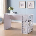 thumbnail image 3 of Smart Home Furniture 3-Shelf Contemporary Wood Desk in White, 3 of 3