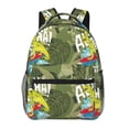 thumbnail image 1 of Balery Surfing Dinosaur Mochila Escolar Impresa, Mochila Ligera para Viajes Casual, Mochila Duradera y Cómoda Multifuncional, Mochila para Laptop-One Size, 1 of 5