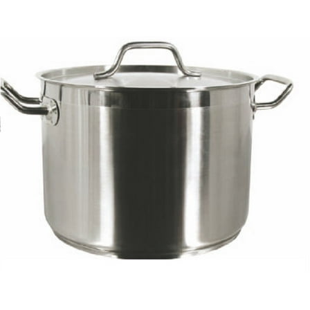 STOCK POT with LID 18/8 STAINLESS STEEL MULTIPLE SIZES 8 qt TO 100 qt (24 qt)