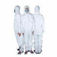thumbnail image 2 of 5 Piezas Ropa Protectora Desechable De PP Ropa Protectora con Capucha De Película Transpirable Y Pies Modelo Adulto Blanco L, 2 of 3