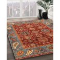 thumbnail image 2 of Ahgly Company Indoor Square Abstract Orange Brown Oriental Area Rugs, 3' Square, 2 of 6