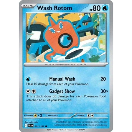 Pokemon Destined Rivals Common Wash Rotom #61