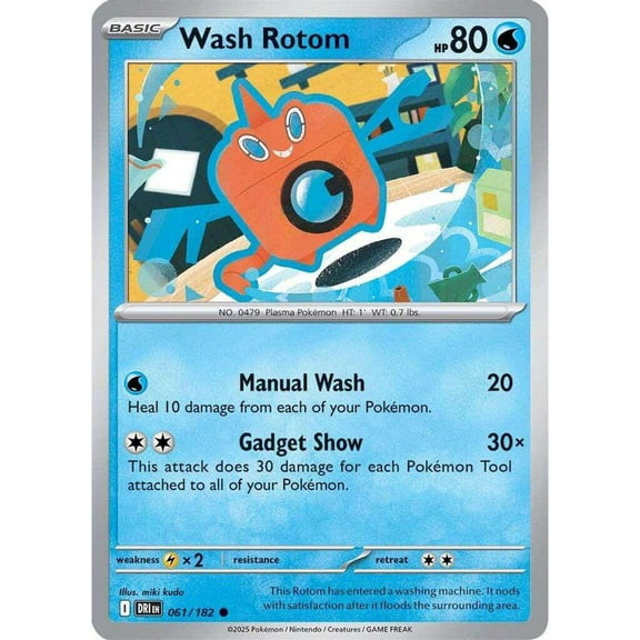 Pokemon Destined Rivals Common Wash Rotom #61