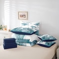 thumbnail image 6 of Erosebridal Ocean Animal Turtle 7-Piece Twin Bedding Sets,White Teal Bedding Comforter Set For Girls Boys,Reversible, 6 of 7