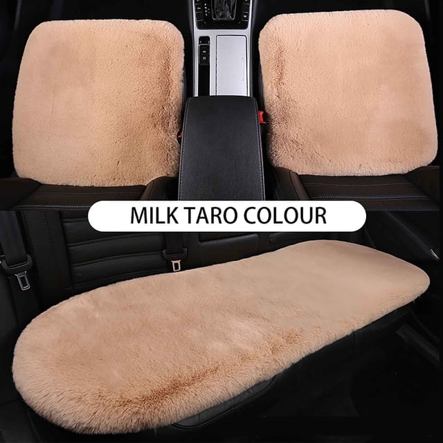 Openpig Housse de Siège Imitation Coussin de Siège Intérieur Plus Velours Épais Chaud Ensemble Trois Pièces