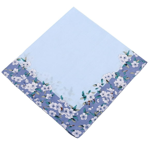 Acahhotxx Soft Handkerchief, Ladies Elegant Handkerchief Cotton Handkerchiefs Hanky for Women Soft Absorbent Comfortable Fabric Flower Pinted Hanky