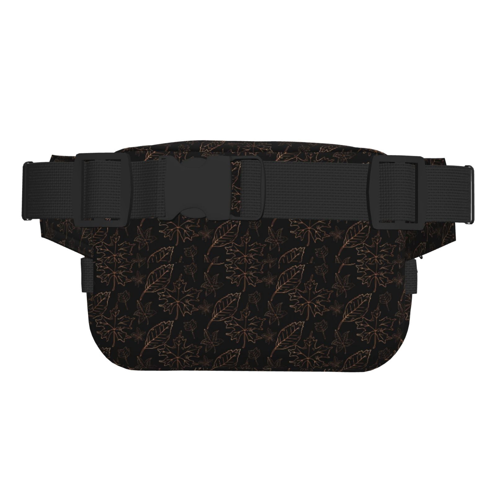 Picia Autumn Leaves1 Print Square Double-Layer Waist Bag Mini Adjustable Waist Belt Bag Exercise Running Travel Hiking