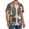 thumbnail image 2 of Fotbe Rabbits on Floral Camisa Estampada de Manga Corta para Hombre, Casual de Verano, Estilo Playero, Sin Arrugas-Medium, 2 of 5
