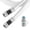 White, variant on RG6 Coaxial Cable with F Connectors, High Speed Internet and TV Cord for HD TV, Xfinity, Satellite, Antenna, Cable Extension, WiFi Modem Cable (White, 6ft)