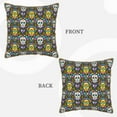 thumbnail image 3 of Xecao Sugar Skulls Print Soft Velvet Decorative Throw Pillow Covers, Square Cushion Cases for Bed, Sofa, Living Room, Car, and Indoor Outdoor Use-18"x18", 3 of 8