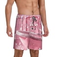 thumbnail image 6 of Mens Pajama Shorts, Glittering Pink Bathtub Sleep Shorts Men Pajama Bottoms Lounge PJ Shorts with Pockets, 6 of 6