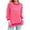 Hot Pink, variant on Womens Fall Fashion 2022! QLEICOM Sweaters for Women, Women Fashion Autumn And Winter Knit Stripe Print Crewneck Pullover Sweater On Clearance
