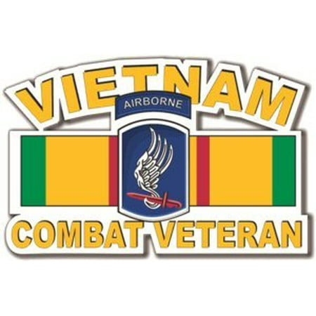 University Magnet Pack - MAGNET 173rd Airborne Vietnam Combat Veteran 2 pack of 3.8 Inch Decals
