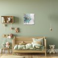 thumbnail image 4 of ZHONGYUTONG Teal Dandelion Canvas Wall Art Grey White Flower Pictures Print Rustic Neutral Floral Painting for Bathroom Decor Framed (12.00" x 12.00"), 4 of 5