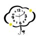 thumbnail image 5 of Reloj de pared,Reloj de pared decorativo para baño y dormitorio.,Reloj de pared de nubes silencioso y sin tictac,Reloj acrílico ligero,fácil de leer y versátil.,Reloj negro para decoración, 5 of 8