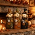 thumbnail image 6 of 3pcs Fall Scarecrow Tabletop Decoration, Rustic Harvest Figurine for Mantel, Entryway Table, Sideboard, Console, Shelf, Thanksgiving Display, Farmhouse Home Decor, and Autumn Party Accent, A, 6 of 6