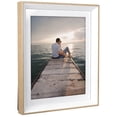 thumbnail image 2 of Malden International Designs 8x10/9x11 White and Natural Deep-Set Bevel Matted Picture Frame, 2 of 4