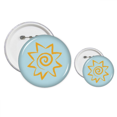 thumbnail image 1 of Yellow Hand Painting Sun Sunshine Pins  Badge Button Design Kit Craft Sets, 1 of 3