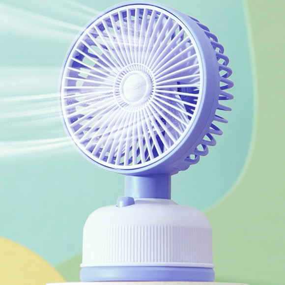 Mini ventilador de escritorio recargable, silencioso, con alimentación por USB y ajustes de velocidad múltiple, compacto y fresco, ideal para oficina, dormitorio, hogar, escritorio, mesa, etc.